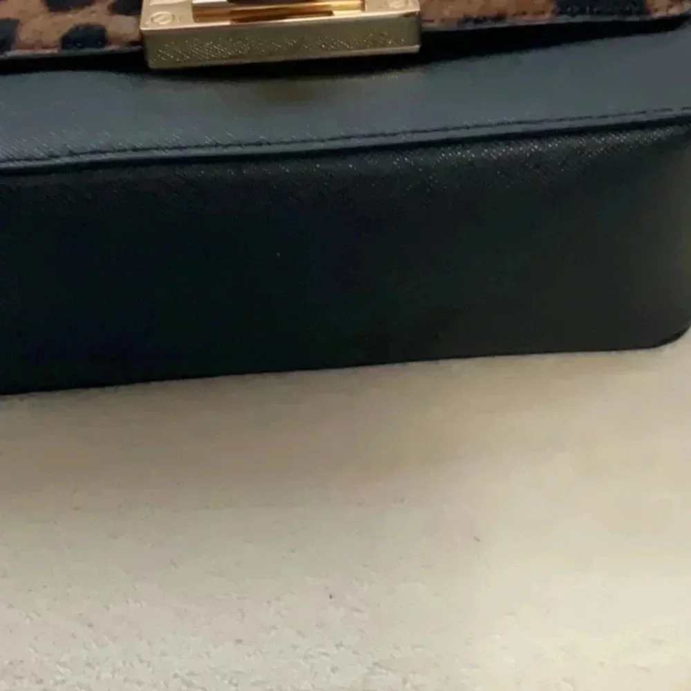 Michael Kors Leopard Print Mini Bag - Black and Brown - Picture 2 of 7